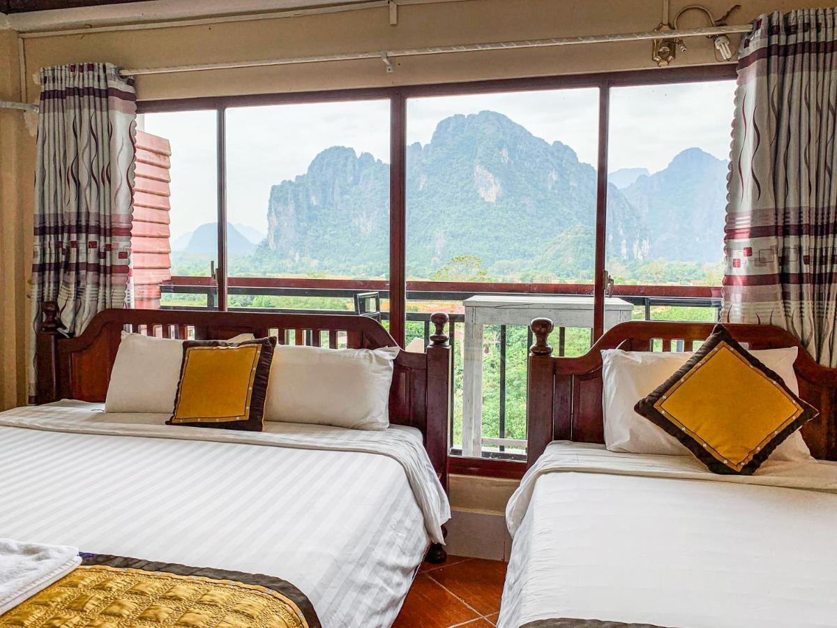 Bountang Mountain View Riverside Hotel Vang Vieng Exteriör bild