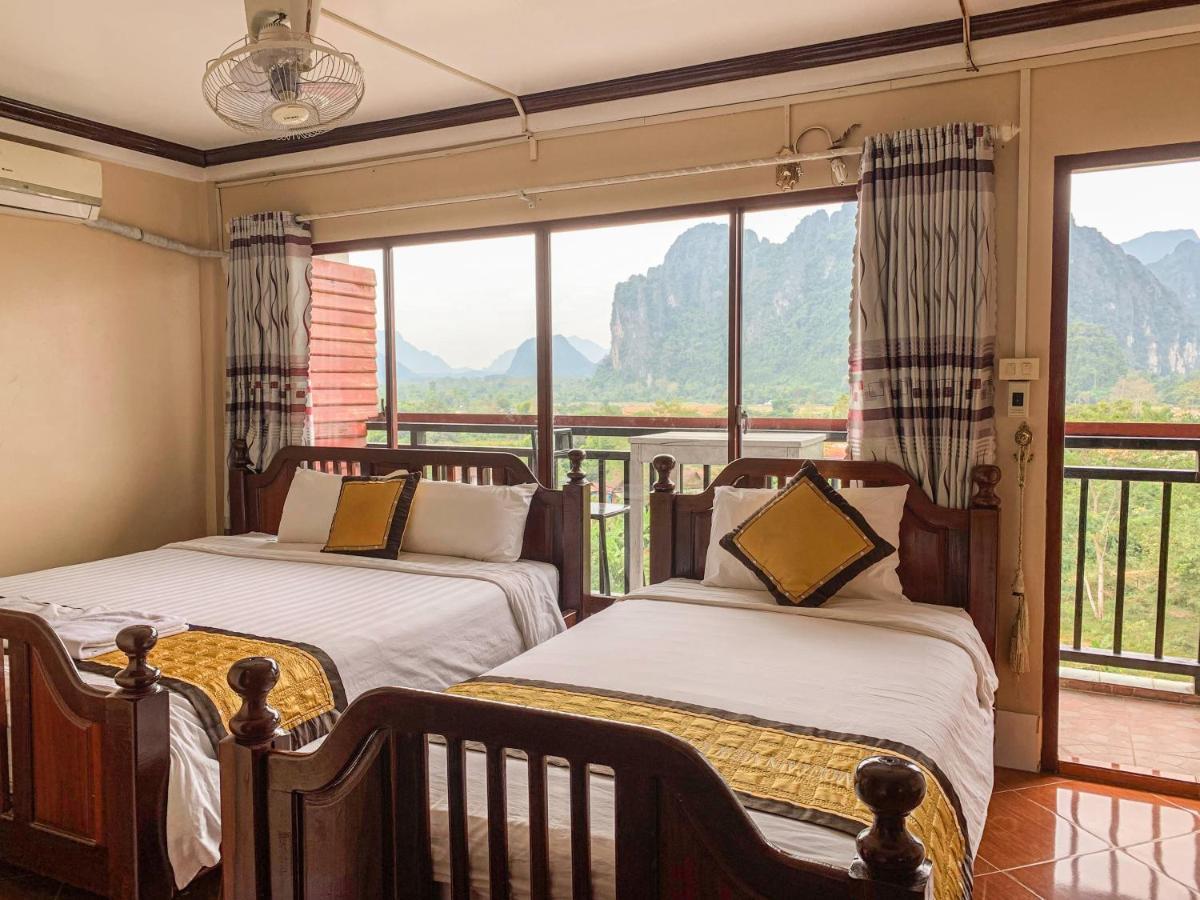 Bountang Mountain View Riverside Hotel Vang Vieng Exteriör bild