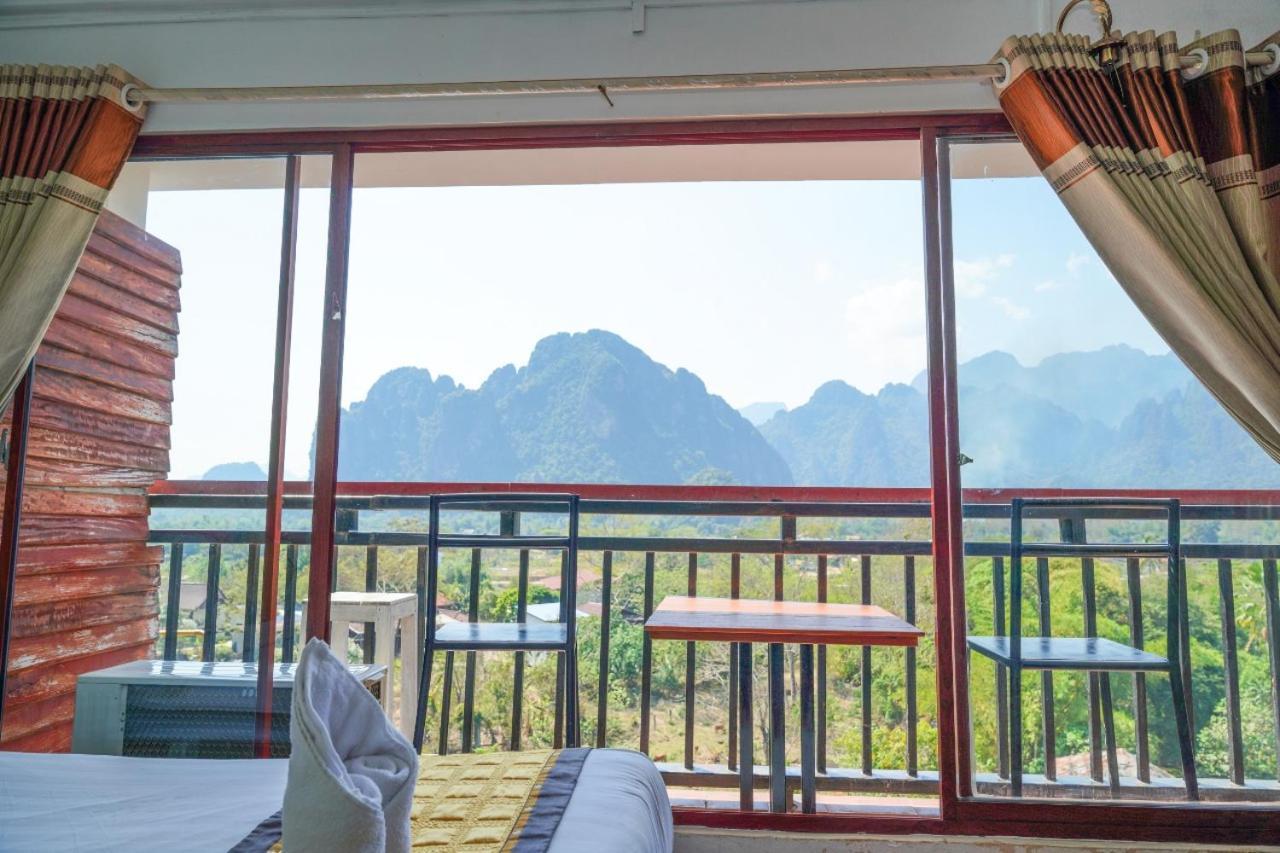 Bountang Mountain View Riverside Hotel Vang Vieng Exteriör bild